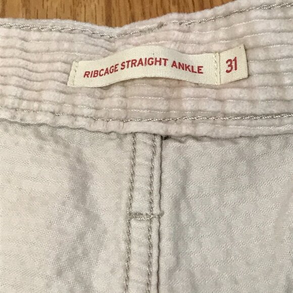 Levi's Ribcage Straight Ankle Jean Corduroy Pants Size 31 - Picture 7 of 14
